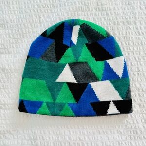 BARTS AMSTERDAM Green Blue Acrylic Fleece-lined Headband Knit Beanie